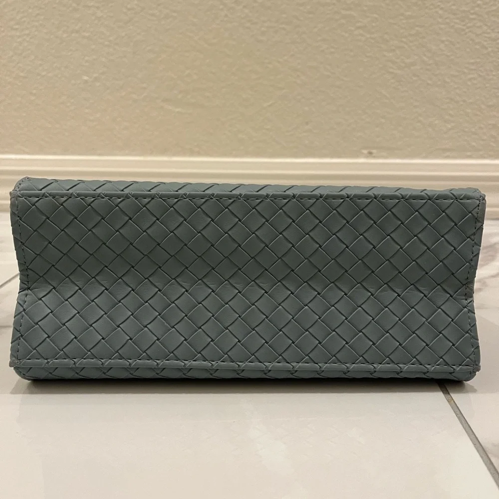Moroccanoil  Cosmetic Pouch in Slate Green with Gold Hardware